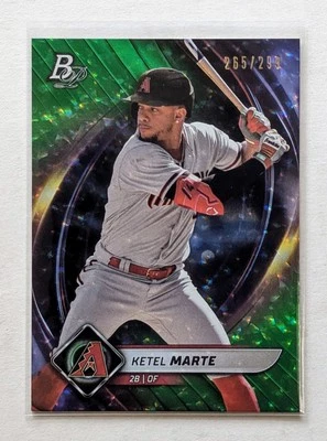 2022 Bowman Platinum Ketel Marte Emerald Ice Foil /299 #55 Arizona Diamondbacks - Image 1 of 2