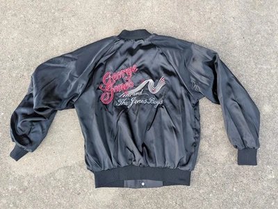 Vintage George Jones & The Boys Tour Jacket Size Large, Black Country Music Rare - Image 1 of 4