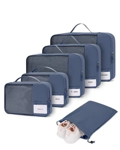 Cubos de embalaje ECOHUB para maleta, 6 bolsas organizadoras de maletas con etiqueta, - Imagen 1 de 5