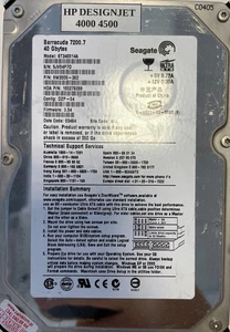 Segate - Hard Disk Drive 40GB 7.2K Ide 3.5 " - 9W2005-302 - Picture 1 of 2