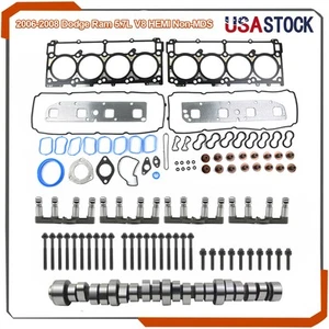 Hydraulic Lifters Cam Kit Fits 2006-2008 Dodge Ram 5.7L V8 HEMI Non-MDS Engine - Foto 1 di 9