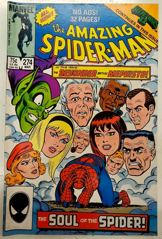 Amazing Spiderman 274 Marvel Comics Key Issue High Grade FN/VF Beyonder Foto 1 de 1