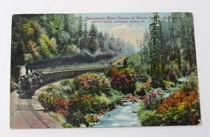 Sacramento River Canyon Shasta Springs CA Postcard Southern Pacific Railroad - Picture 1 of 2