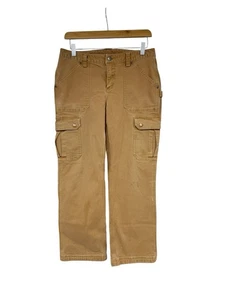 Pantaloni da lavoro Duluth Trading donna Fire Hose gamba rilassata cargo marrone taglia 8X27 LEGGI - Foto 1 di 7