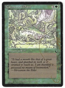 ►Magic-Style◄ MTG - Carnivorous Plant - The Dark Signed Quinton Hoover - Played - Picture 1 of 2