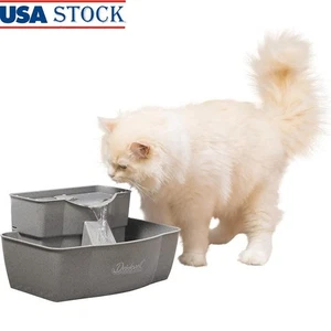 Multi-Tier Pet Fountain Water Dispenser Cats Dogs Senior Pets Fresh Hydration US - Picture 1 of 8