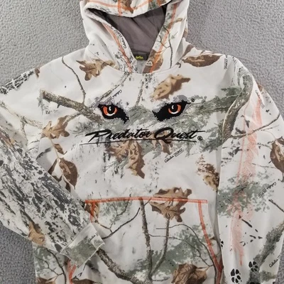 Cabela’s Hoodie Medium Camo Predator Quest Pullover Woodland Hunting Sweatshirt - Image 1 of 4