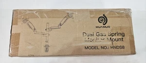 Soporte de monitor doble HUANUO HNDS8 montaje de resorte de gas 13-32 pulgadas - Imagen 1 de 5