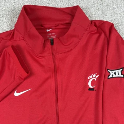 Nike Dri-Fit Hombres 3XL Cincinnati Bearcats Grande 12 Rojo Calentamiento Chaqueta de Pista Foto 1 de 4