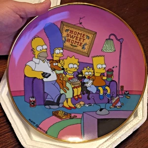 Vintage Simpsons Sammelteller Knowles Echtheitszertifikat Box Matt Groening Home Sweet Home 8 Zoll - Bild 1 von 8