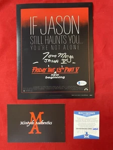 TOM MORGA AUTOGRAPHED SIGNED 8x10 PHOTO! FRIDAY THE 13TH! JASON VOORHEES BECKETT - Picture 1 of 5