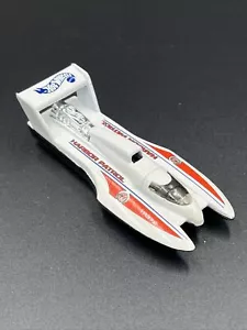 Police Harbor Patrol White Hydroplane Race Boat Hot Wheels Rare Vintage - Picture 1 of 6