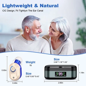 Rechargeable Noise-Canceling OTC Hearing Aid for Seniors – Enhance Sound Clarity - Picture 1 of 8