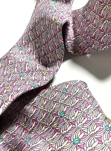 EMILIO PUCCI FIRENZE VINTAGE KÜNSTLERISCHES MUSTER KRAWATTE PASTELL ITALIEN ROSA - Bild 1 von 14