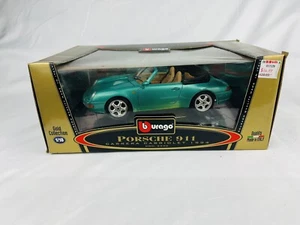 Burago Porsche 1994 911 Carrera Cabriolet 1:18 Scale Die Cast damaged box - Picture 1 of 9