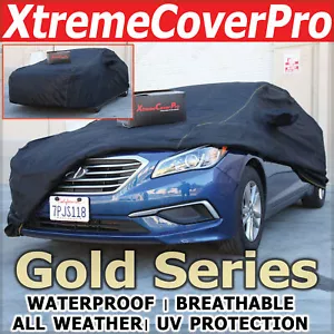 WATERPROOF CAR COVER BLACK for 2010 2011 2012 2013 HYUNDAI GENESIS COUPE - Picture 1 of 12