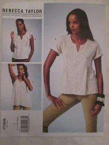 Vogue 1306 Rebecca Taylor American Designer Easy Top & Tunic Pattern XS-M 4-14 - Picture 1 of 4