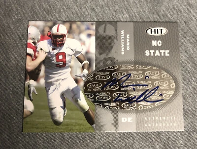*2006 SAGE Hit Silver #A9 Mario Williams Auto/ RC !!! - Image 1 of 2