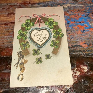 Vintage Good Luck Postcard - Picture 1 of 2