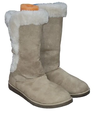 AIRWALK Women's Winter Boots Brown White Faux Fur Lined Comfort Man Made Size 11 - Image 1 of 4