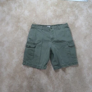 Izod Cargo Shorts Men's 36 Flat Front PocketsGreen - Picture 1 of 6