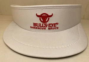 Bulls-Eye Barbecue BBQ Sauce Vintage Visor Style Hat White - Picture 1 of 6
