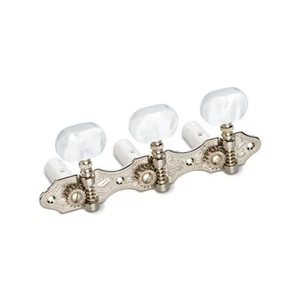 Mécaniques Schaller® Nickel classic Hauser 3+3 bouton plastique nacré 1:16 - Photo 1/2