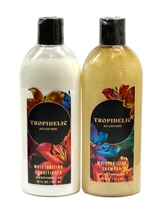 NEW BATH & BODY WORKS TROPIDELIC MOISTURIZING SHAMPOO & CONDITIONER SET 16 OZ EA - Picture 1 of 6