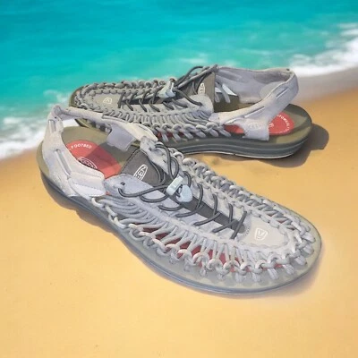 Keen сандалии Uneek два шнура туризм Timberwolf Plaza серый слинга плоскостях мужчин 13 - Изображение 1 из 4