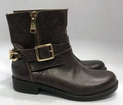 Botas para mujer Juicy Couture Raquel cuero marrón talla 9,5 doble espresso Foto 1 de 4