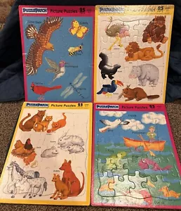 Lot of 4 Vintage 1991/1992 Patch USA Made Picture Puzzles 25 Pieces Ages 3-7 - Picture 1 of 11