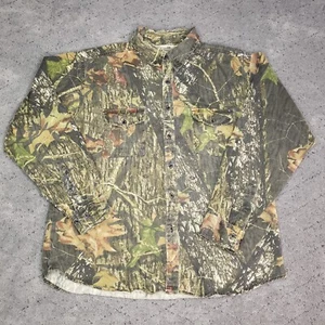 Mossy Oak Breakup Shirt Mens 2XL Long Sleeve Pockets Hunting Button Front - Picture 1 of 7