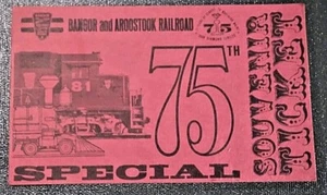 Billete de recuerdo vintage del 75 aniversario del ferrocarril Bangor y Aroostook ¡RARO! - Imagen 1 de 4