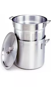 NEW Libertyware 3 Piece Aluminum Pasta Cooker (20 Qt Pot, Basket & Lid) Pasta20 - Picture 1 of 5