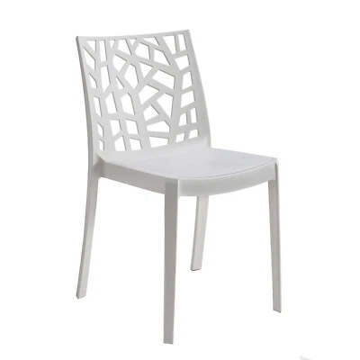 SEDIA IN POLIPROPILENE DA INTERNO ESTERNO GIARDINO IMPILABILE MODERNA DESIGN - Immagine 1 di 4