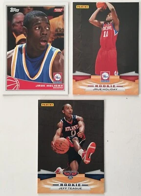 Tarjetas de baloncesto de novato Panini 2009 Jrue Holiday 367 Topps 330/Jeff Teague 369 Foto 1 de 4