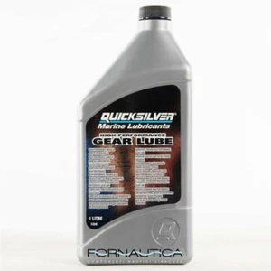 OLIO QUICKSILVER GEAR LUBE HP PER PIEDI POPPIERI E INGRANAGGI 80W-90 TANICA 1 LT - Foto 1 di 1