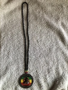 AFRICA~BLACK~WOOD~RASTA~30"~SELASSIE~NECKLACE~LION OF JUDAH~ETHIOPIA~NEW - Picture 1 of 1