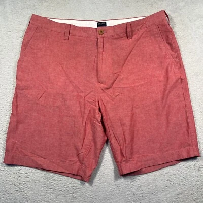 Pantalones Cortos Chinos J.Crew Rivington Frente Plano Informales Todos los Días Rojo Talla 38 x 10" Foto 1 de 4