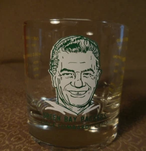 Vintage Green Bay Packers Drink Glass w Vince Lombardi & Curly Lambeau - Picture 1 of 4
