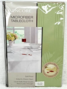 Encore Microfiber Tablecloth Spill Proof Size 52" x 52" Square Color Sage - Picture 1 of 12