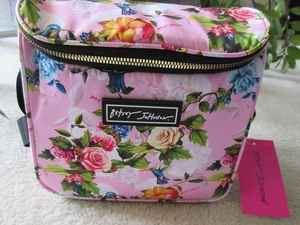 Betsey Johnson Thermo Brotzeittasche rosa mit mehrfarbigen Blumen neu mit Etikett - Bild 1 von 5