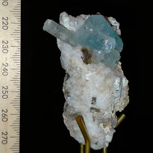 Berilo Aguamarina Azul Cielo Aqua Cristales Naturales sobre Albite Mineral Espécimen 252ct - Imagen 1 de 8