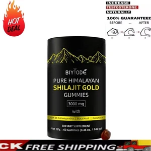 Pure Himalayan Shilajit Gummies Immune Support with-Ashwagandh Chaga Mushroom 🗯 - Picture 1 of 16