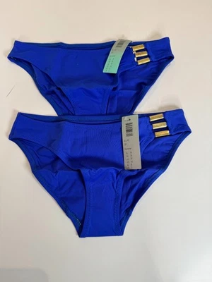 Huit Bikini Bottoms Size XS UK 8 Blue 2 Pack - Image 1 of 4