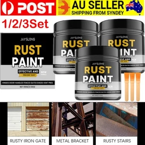 Rust Converter, Weatherproof Rust Converter Paint for Metal, Metallic Paint Grey - Picture 1 of 15