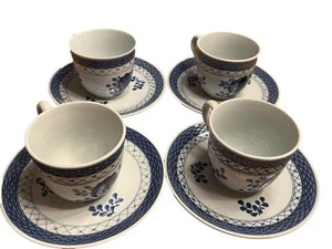 4 Vintage Royal Copenhagen Tanquebar Cups & Saucers - Picture 1 of 3