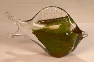 Vintage Glass Parrot Fish Paper Weight/Desk Decor - Picture 1 of 7