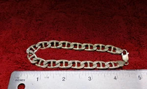 Solid Sterling Silver Gucci Link bracelet 30.80 Grams 9.5” - Picture 1 of 6