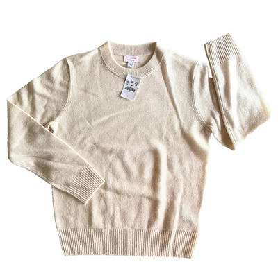 NEW Boys Large 10-11 Crewcuts Cashmere Sweater Cream Winter White With Tags - Image 1 of 4